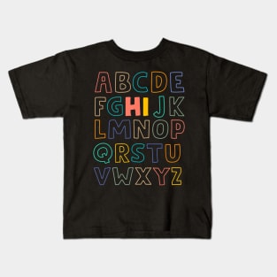 Funny Pre K Kindergarten Hi Alphabet Back To School Teachers Kids T-Shirt